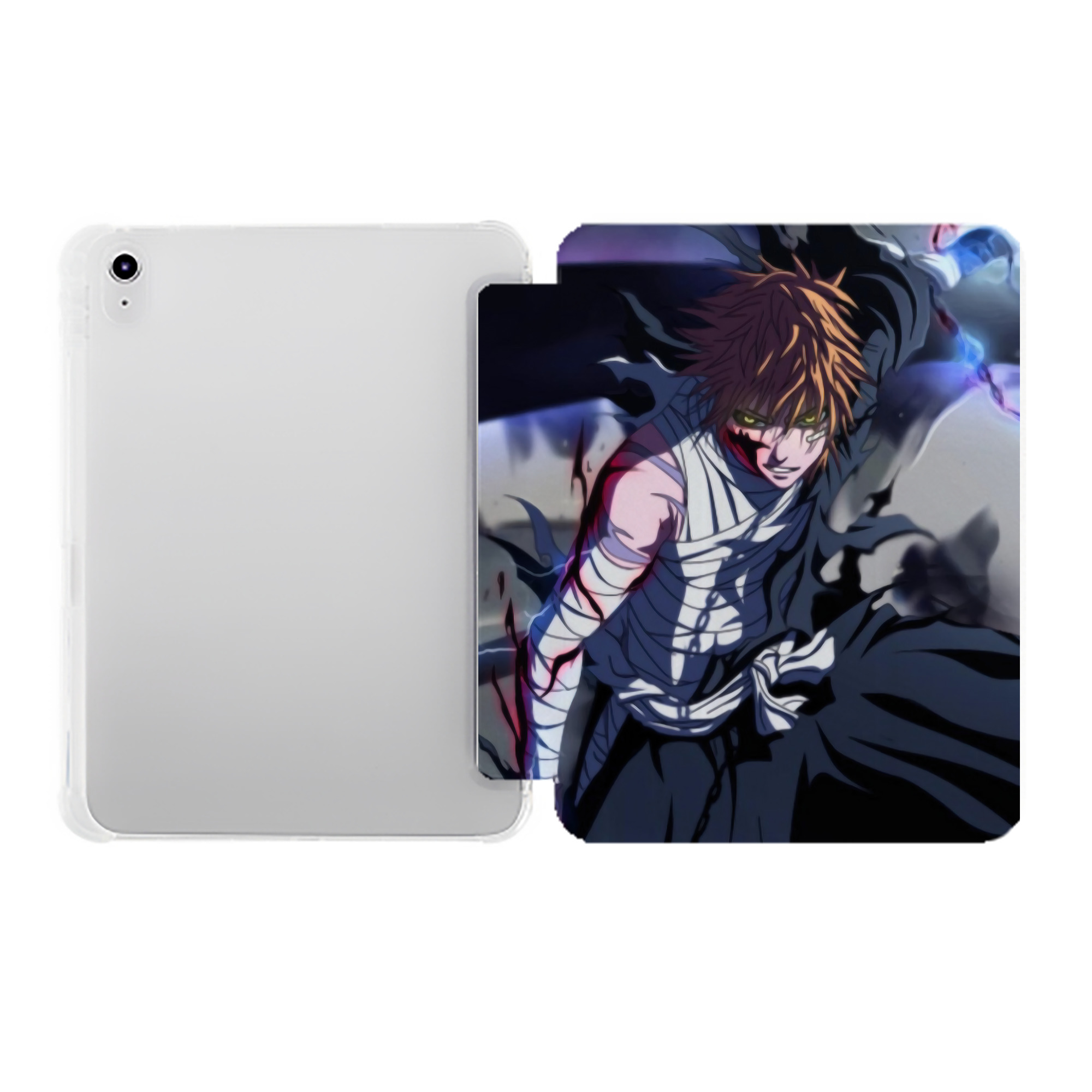 （画像用） ブリーチ BLEACH IPad ケース ペン収納付き 三つ折りスタンド PUレザー×シリコン 対応機種9.5/10.5/10.9インチ